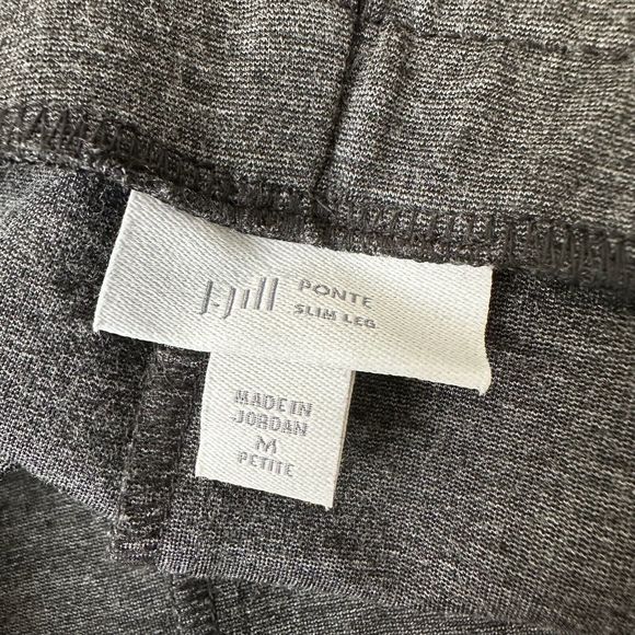 J. JILL Pointe Slim Leg Pants Slit Ankle Pull On in Grey - Picture 6 of 10